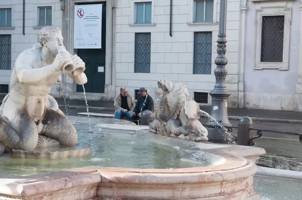 Die Fontana del Moro in Rom, Italien