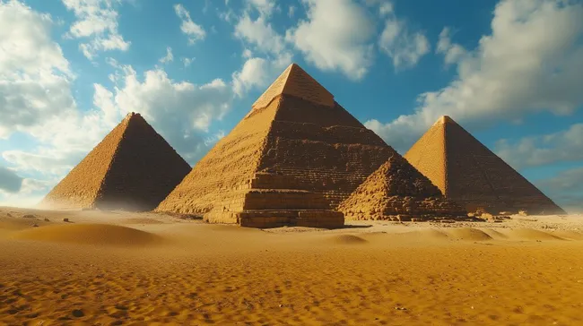 Die majestätischen Pyramiden von Gizeh in Ägypten