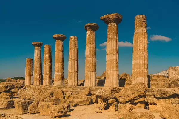 Tempel des olympischen Zeus in Agrigent, Italien