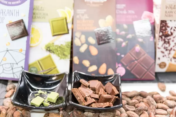 Different types of vegan chocolate - Veganfach 2017