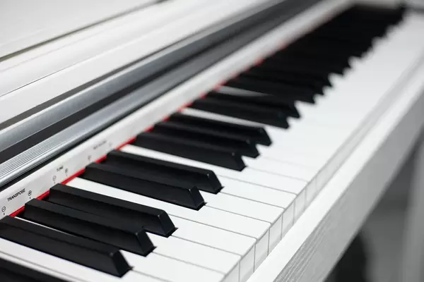 Digital Piano Keyboard background music concept