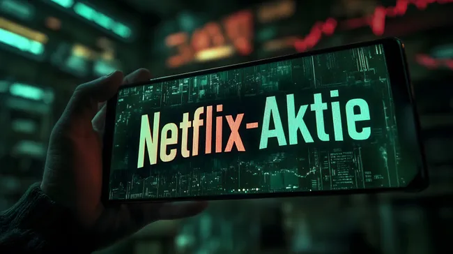 Digitale Finanzmarkt-Darstellung auf Smartphone-Display