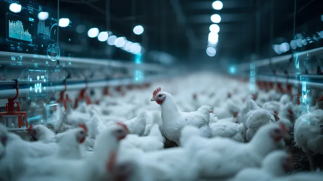 Digitale Geflügelzucht mit modernem Datentracking im Hühnerstall