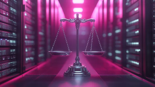 Digitale Gerechtigkeit in modernem Rechenzentrum