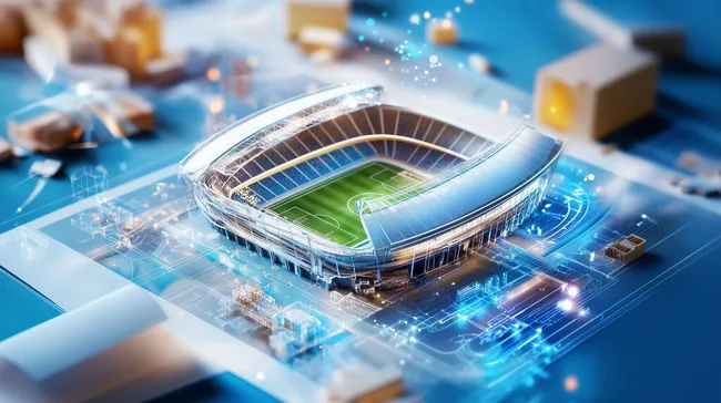 Digitale Planung eines modernen Fußballstadions