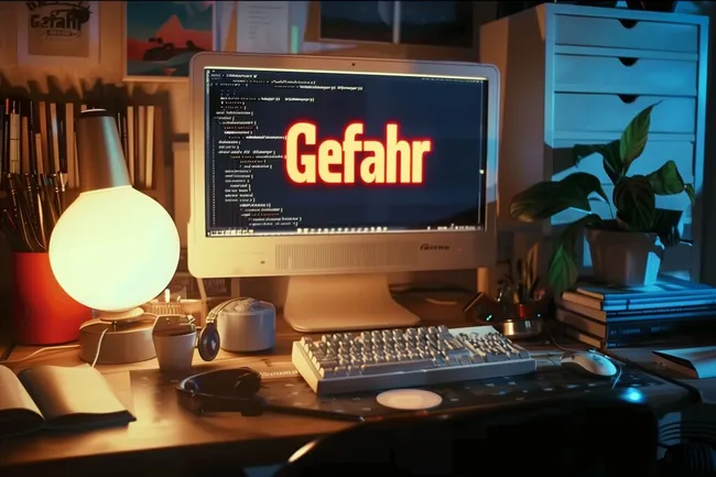 Digitale Sicherheitsbedrohung im Computerbüro