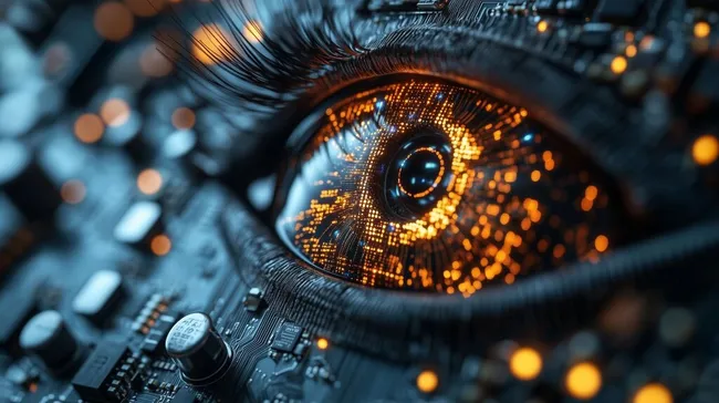 Digitale Technologie-Konzept mit futuristischem Auge