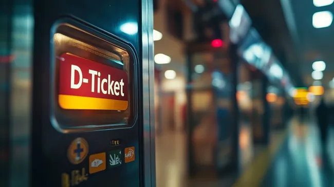 Digitaler D-Ticket-Automat in U-Bahn-Station