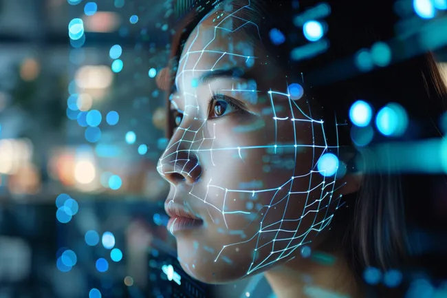 Digitales Gesichtsscanner-Konzept