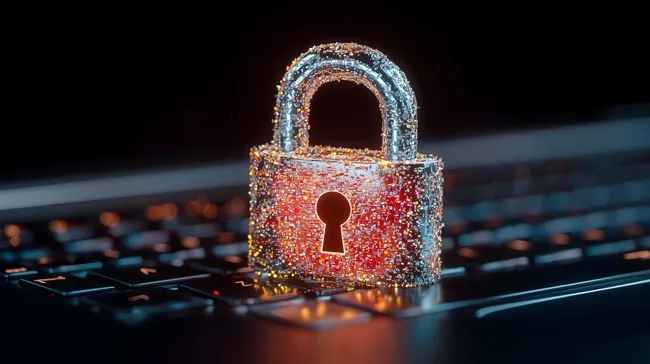 Digitales Schloss als Symbol für Cybersicherheit