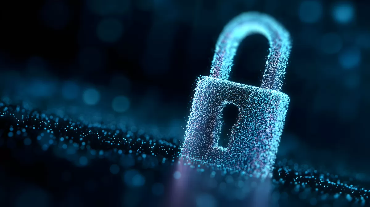 Digitales Sicherheitsschloss aus Partikeln