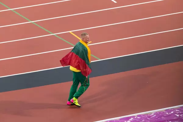 Diskuswerfer Andrius Gudzius bei den IAAF Leichtathletik-Weltmeisterschaften 2017 in London