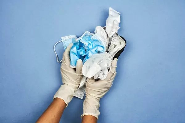 Disposing of face masks