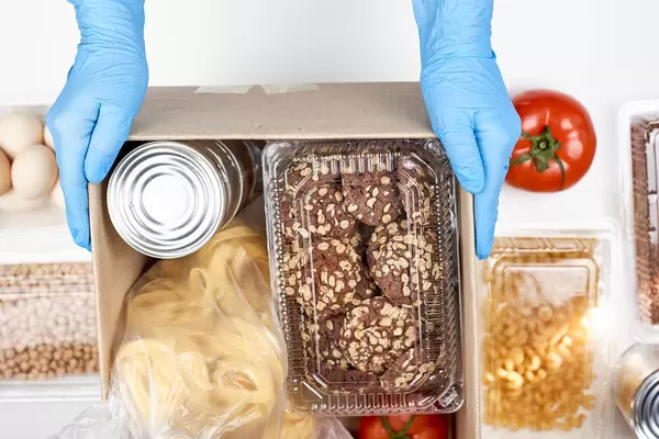 Distributing food during Covid-19 lockdown