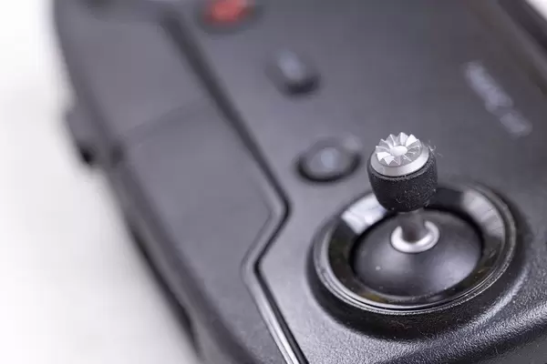Dji Mavic Air Controller stick in macro with blurred background
