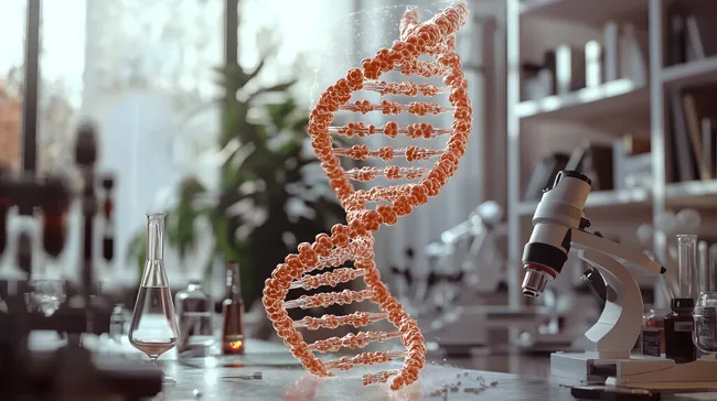 DNA-Moleküle im Biotechnologie-Labor