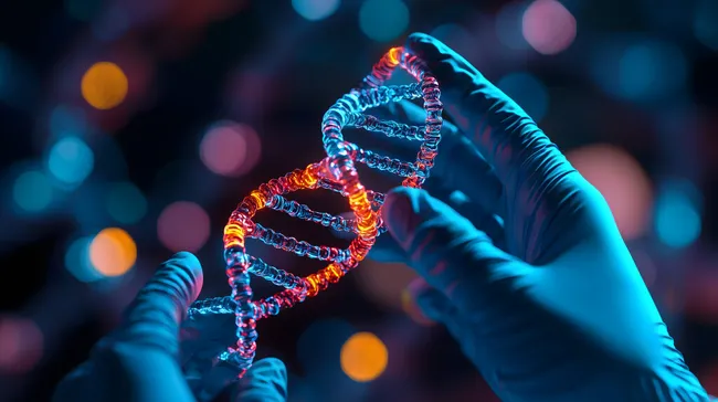 DNA-Struktur in Wissenschaftlichen Händen