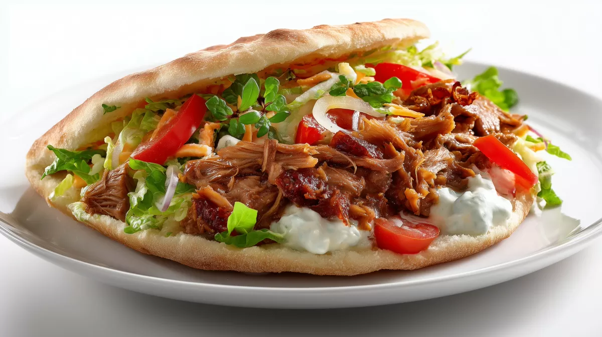 Dner Vegetarisch im Fladenbrot mit frischem Gemüse