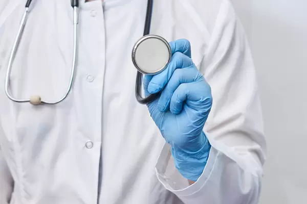 Doctor holding a stethoscope