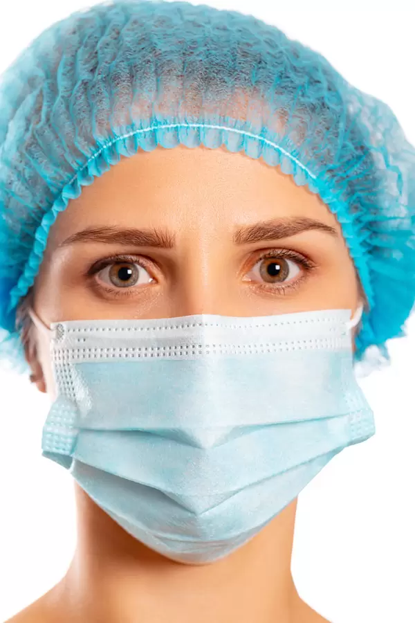 Doctor woman portrait in medical mask