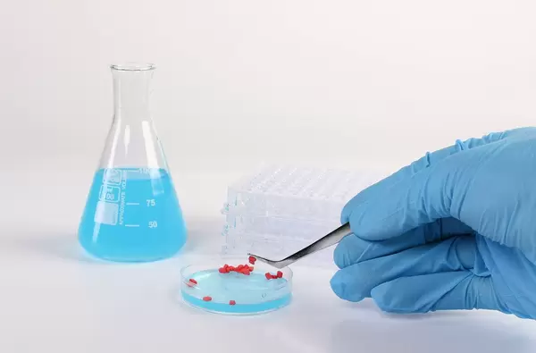 Doctor working in the lab on virus vaccine