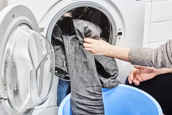 Doing laundry at home