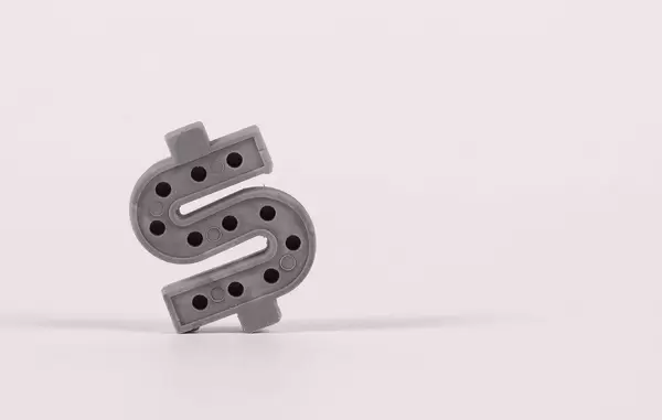 Dollar sign on white background