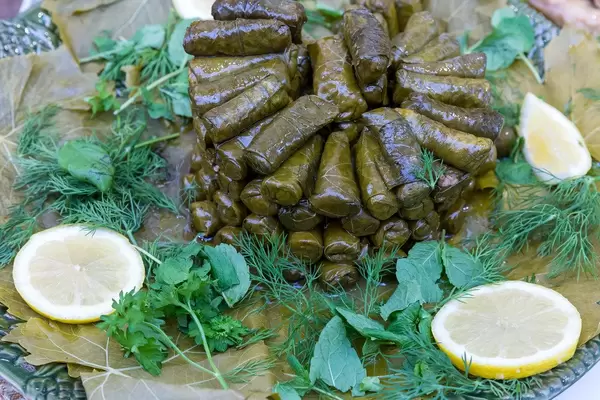 Dolmadakia: Greek wraps made with stuffed vine leaves
