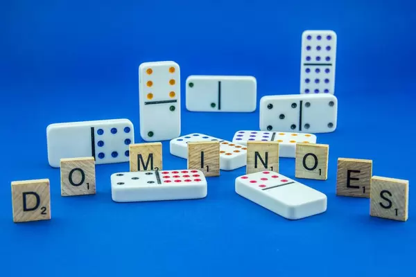 Dominoes Word Surrounded by Dominoes