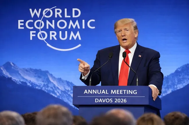 Donald Trump hält Rede auf Weltwirtschaftsforum Davos 2026