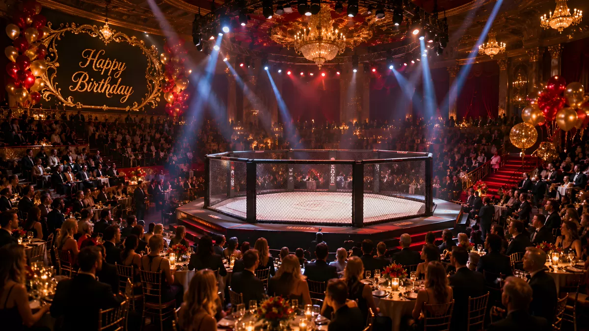 Donald Trumps luxuriöse Geburtstagsfeier mit MMA-Käfig im Festsaal