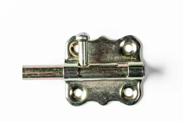 Door latch on white background