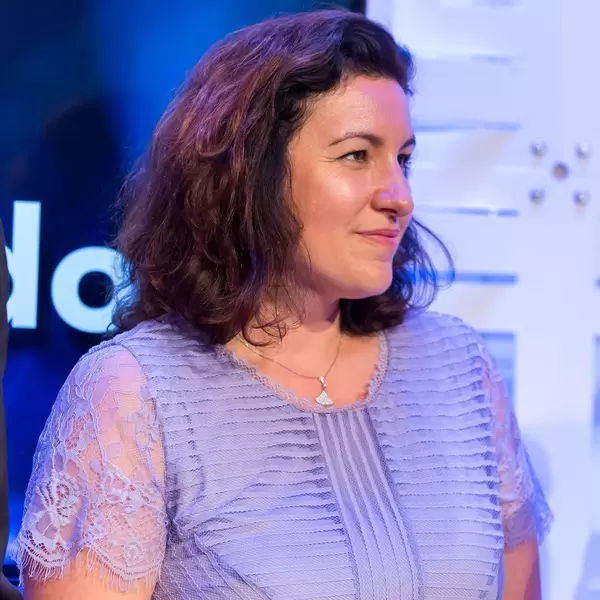 Dorothee Bär am Messestand von Nintendo