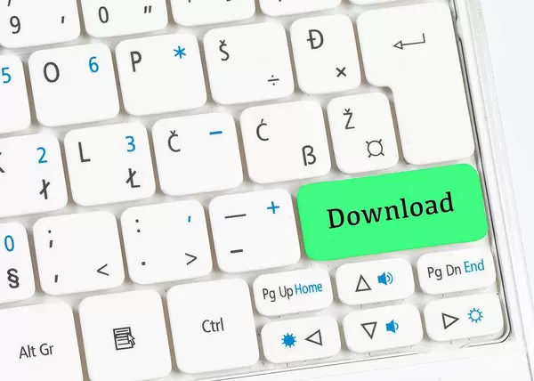 Download green keyboard button