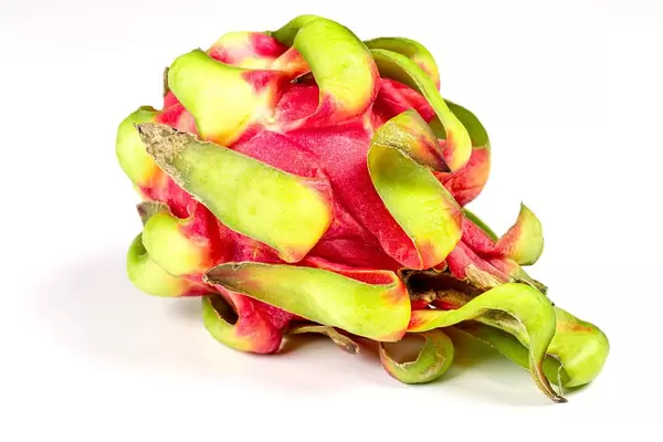 Dragon fruit or Pitaya on white background (Flip 2020)