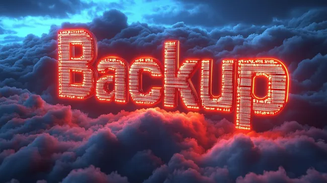 Dramatische Wolkenkonstruktion mit Backup-Logo