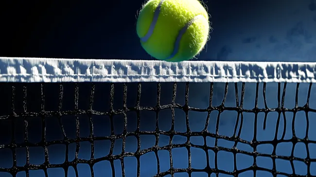 Dramatischer Tennis-Moment in Nahaufnahme