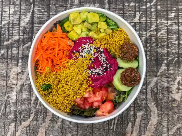 Draufsicht von Rainbow Bowl