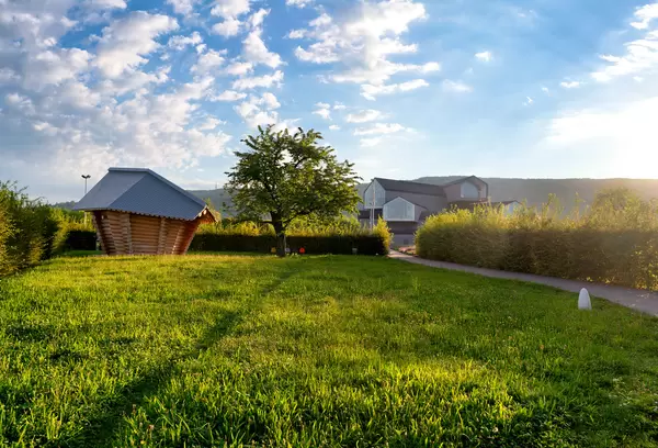 Dreamy morning during sunrise at oder architecture and design museum – Vitra