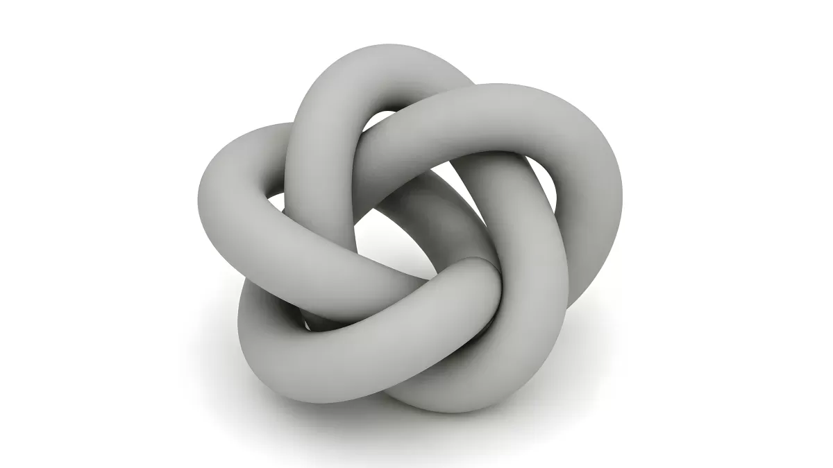 Dreidimensionaler Torus-Knoten als 3D-Modell