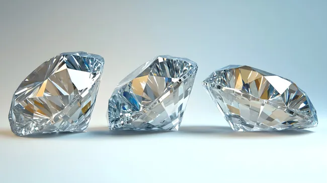 Dreieck-Diamanten in modernem Arrangement