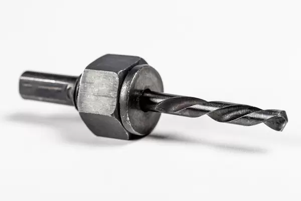 Drill bit on white background (Flip 2020)