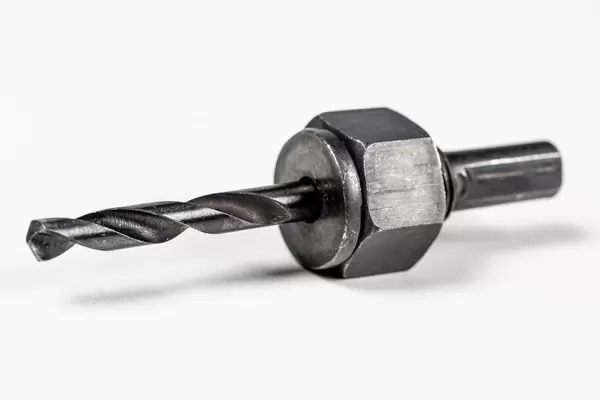 Drill bit on white background