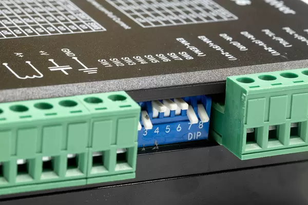 Driver DM556 for Stepper Motor isolated above white background