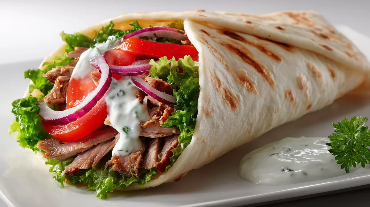 Drm Kebab im Fladenbrot mit Joghurtsauce