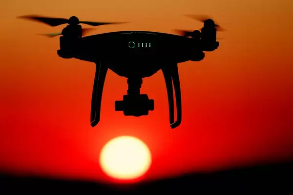 Drone flying in the sky at sunset (Flip 2019)