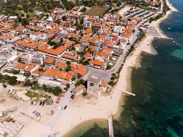 Drone photo of Ouranoupoli, Greece