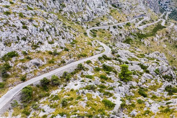 Drone pic: Carretera de Sa Calobra across the Serra de Tramuntana: Majorca's most famous winding road