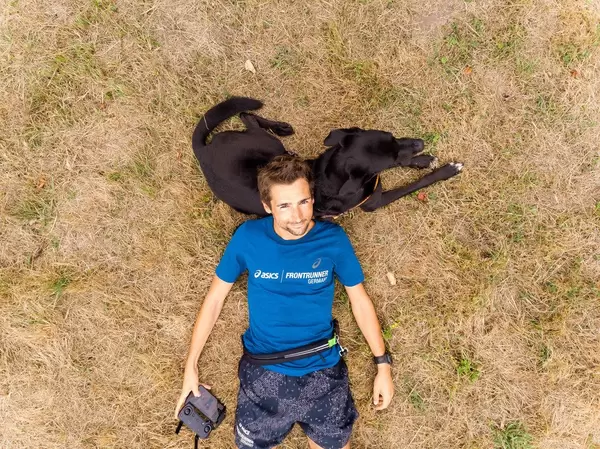 Drone Selfie with Dog