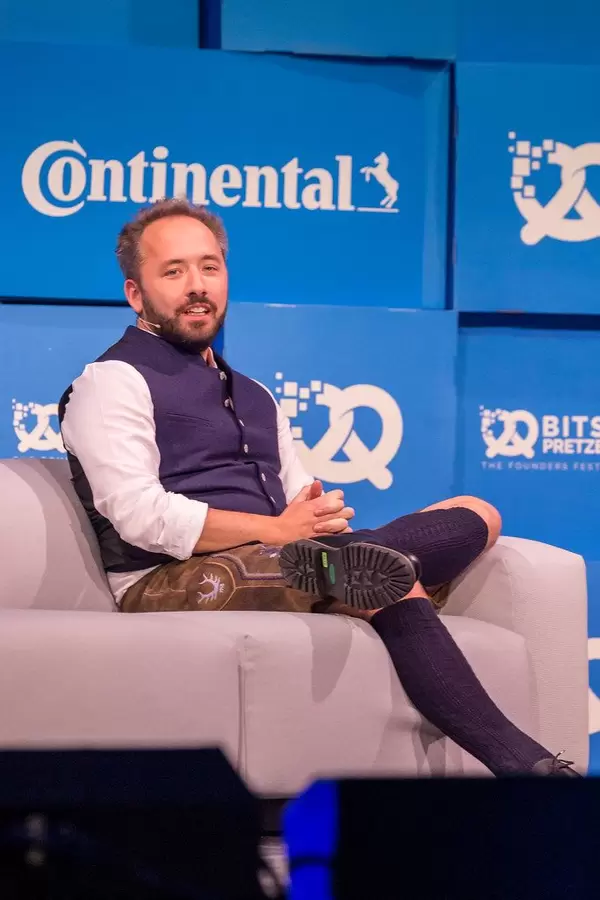 Dropbox co-founder Drew Houston answer Britta Weddeling's questions on the #bits19 stage